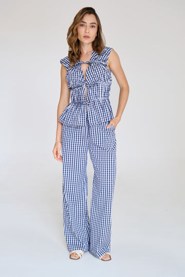 Pantalón Bob de Cuadritos Azul