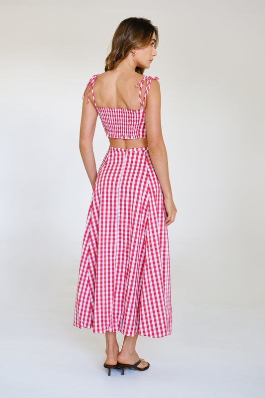 Falda Benjamin de Cuadritos Roja