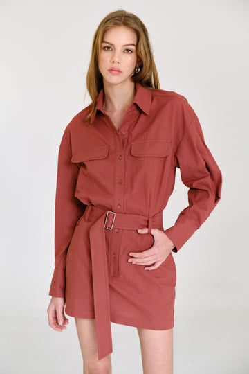 Vestido Zara Terracota