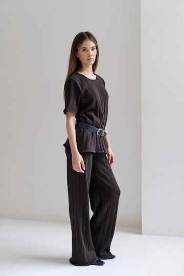 Calça de malha azul marinho Logan