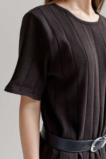 Blusa Ava Café de Tejido de punto