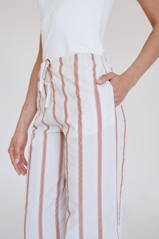 Pantalón Bob Rayado Terracota