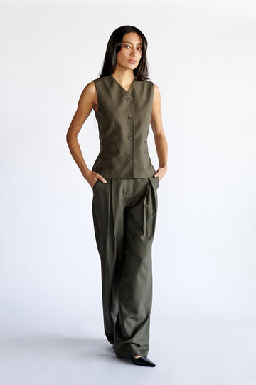 Chaleco Gwen Verde Olivo