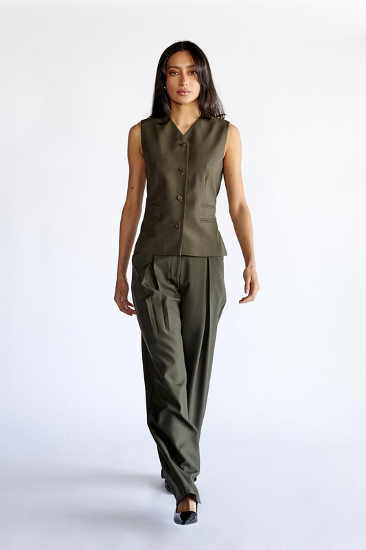 Chaleco Gwen Verde Olivo