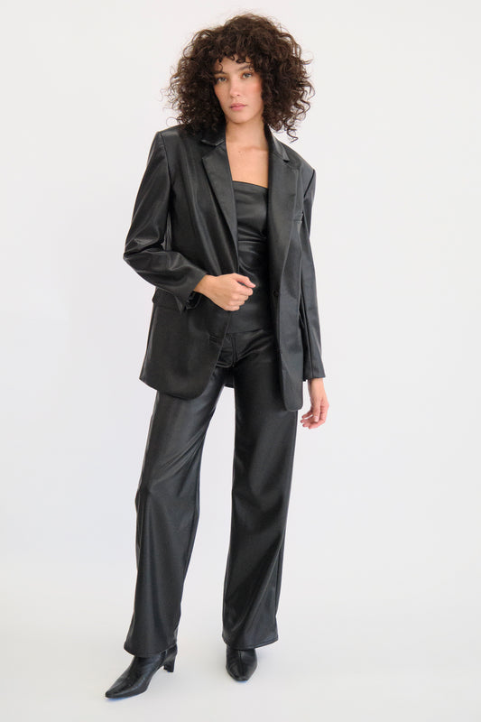 Saco Cleo Negro Piel Vegana