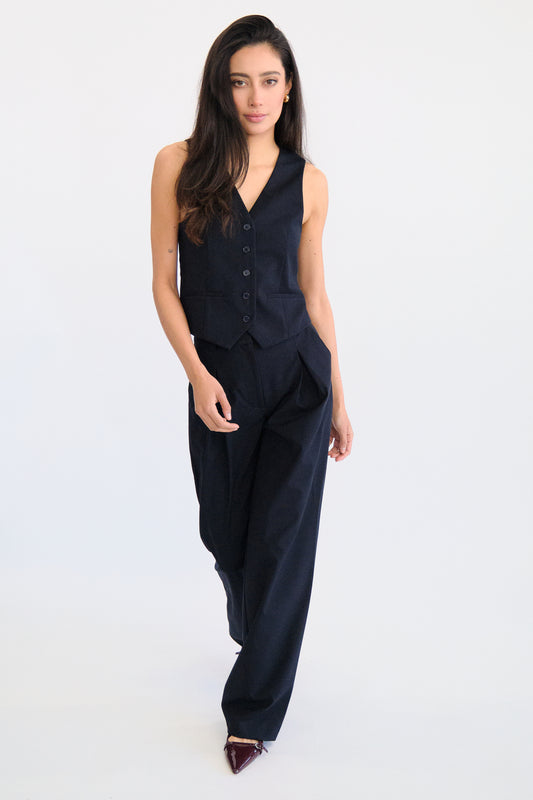 Chaleco Lisa Azul Marino