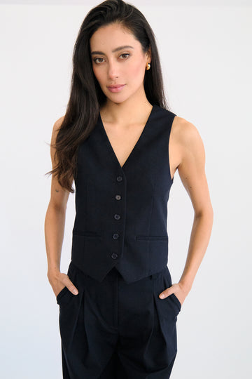 Chaleco Lisa Azul Marino