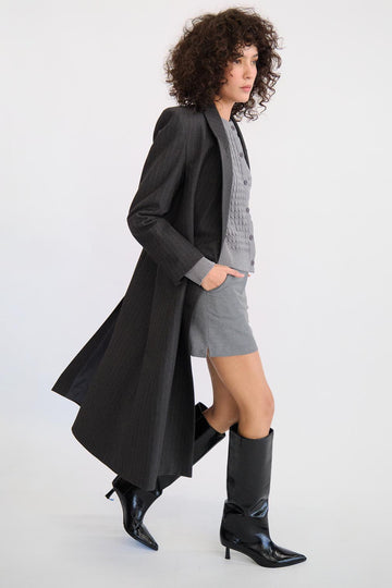 Abrigo Enzo Gris Rayado