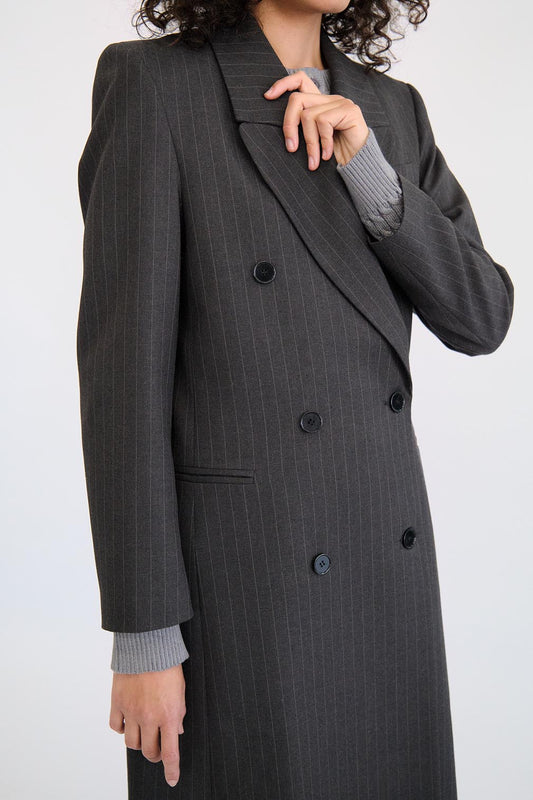Abrigo Enzo Gris Rayado