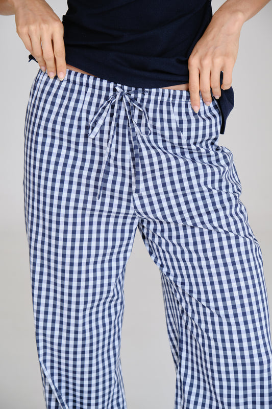 Pantalón Bob de Cuadritos Azul