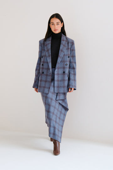 Saco Bailey Azul De Cuadros