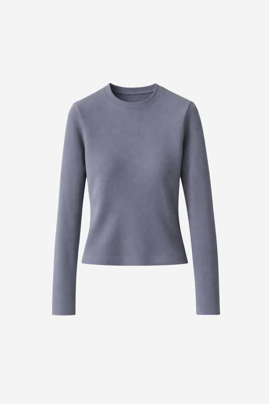 Top Salem Gris De Manga Larga