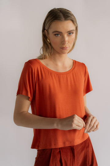 T-shirt Alexis Terracota
