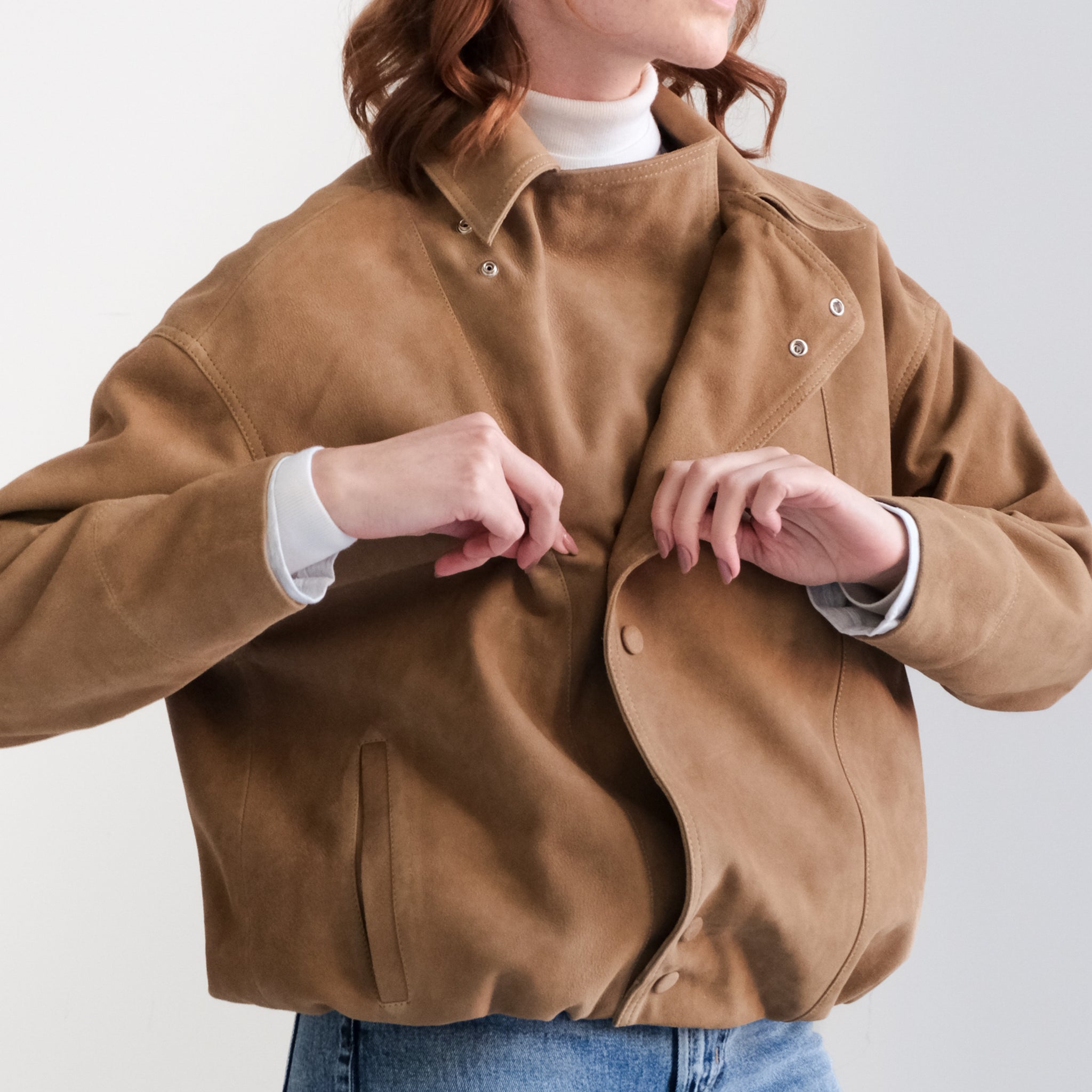 Chamarra Paige Bomber Camello