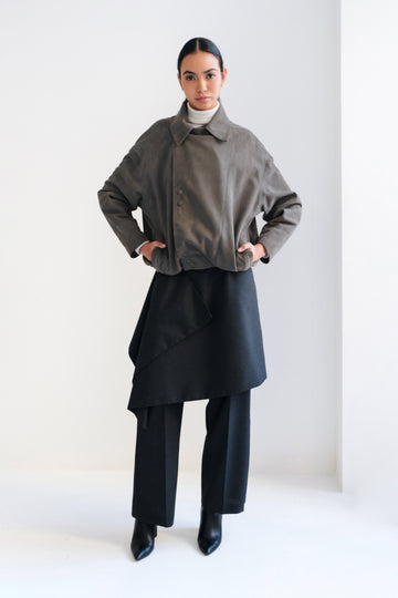 Chamarra Paige Bomber Gris