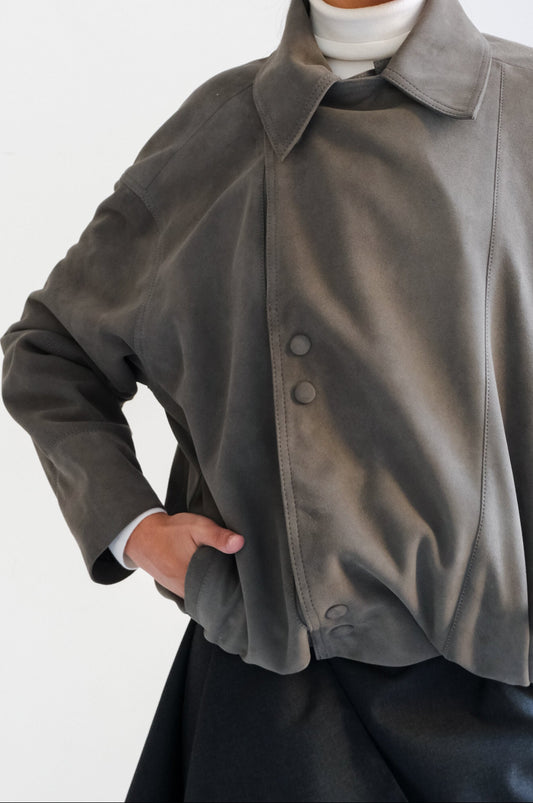 Chamarra Paige Bomber Gris