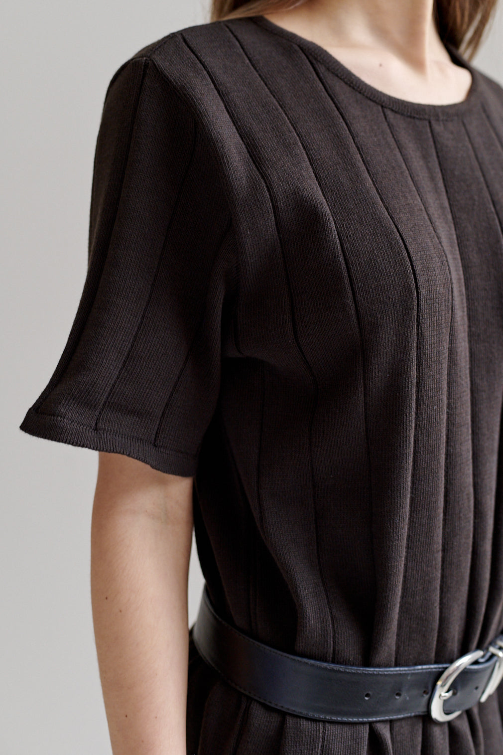 Blusa Ava Café de Tejido de punto