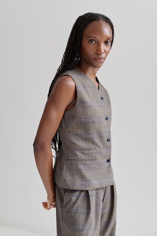 Chaleco Gwen de Cuadros