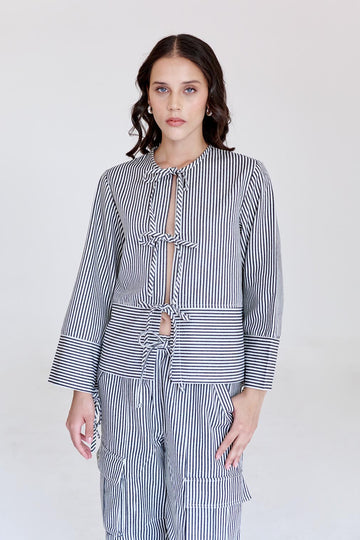 Camisa Aurora de Mezclilla Rayada