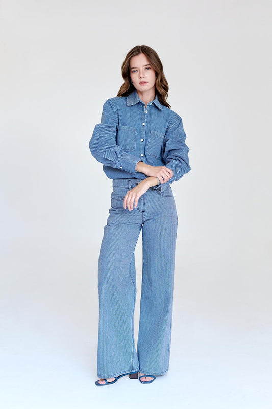 Jeans Jack Rayado Azul