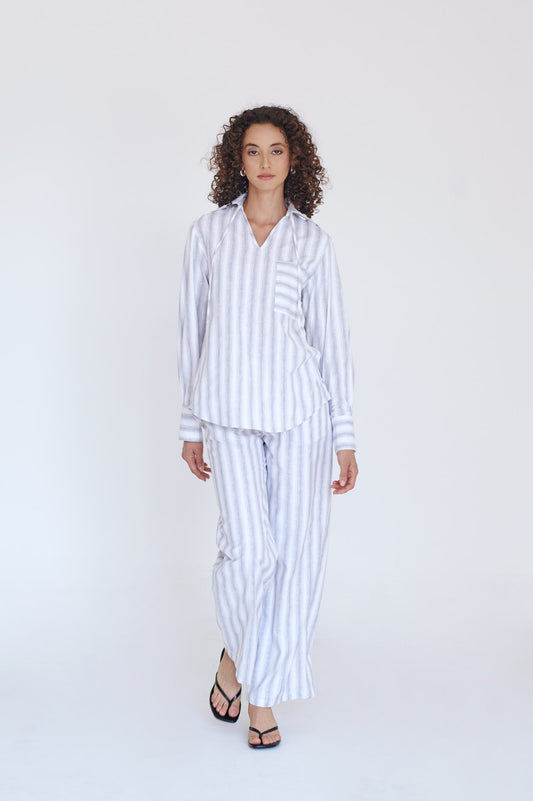 Pantalón Bob Rayado Gris