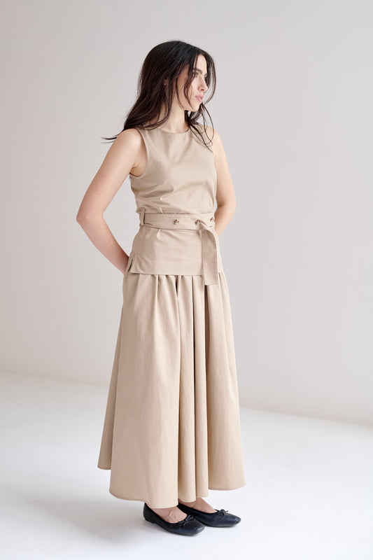 Falda Mica Khaki
