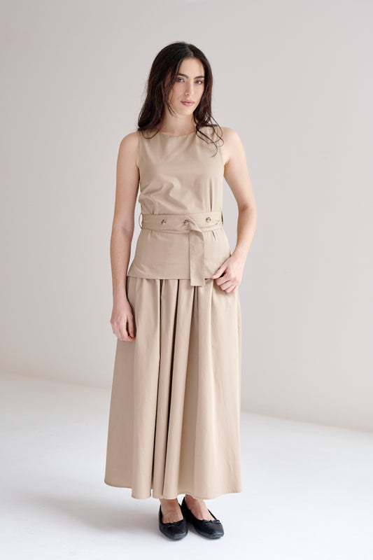 Falda Mica Khaki