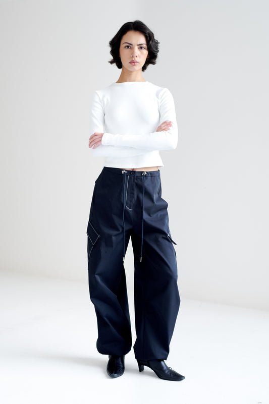 Top Salem Blanca De Manga Larga