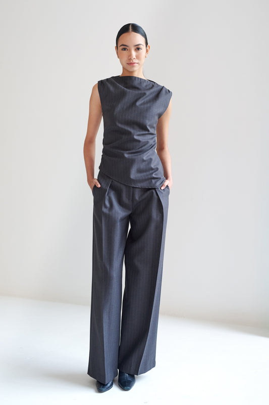 Top Phoebe Gris de Rayas