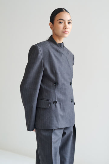 Saco Liam Gris de Rayas