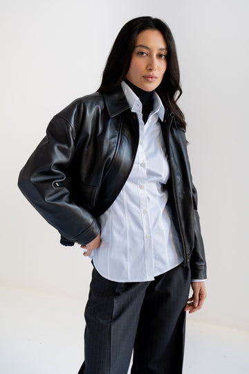 Chamarra Kat de Piel Café