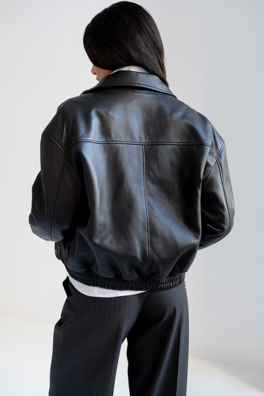 Chamarra Kat de Piel Café