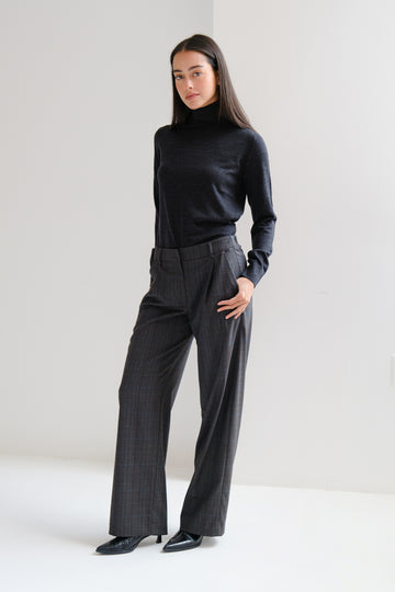 Pantalón Alfie Gris De Cuadros