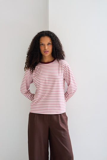 T-shirt Nara de Rayas Rosa