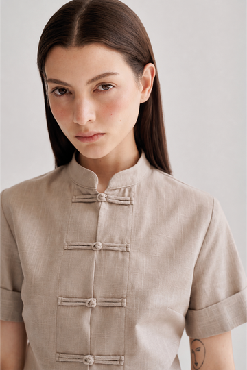Camisa Miu Beige