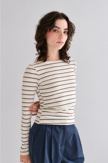 Top Nelly de Rayas Amarilla